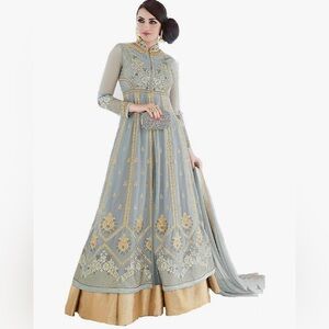 Indian/Pakistani Bollywood Party wedding Anarkali Suit Gown for Women Size L
